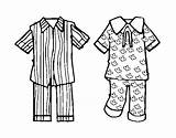 Pajamas coloring Page sketch template