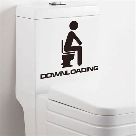 168 DOWNLOADING Funny Toilet Decal Wall Mural Art Decor Funny Bathroom ...