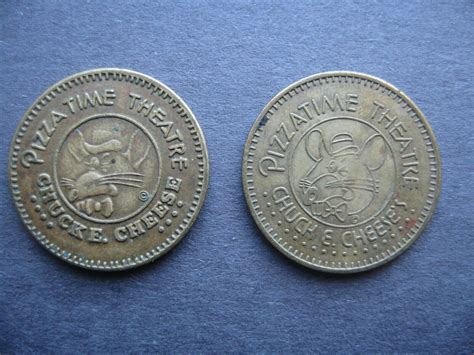 Chuck E. Cheese Vintage Tokens - 1981 PAIR with different designs - YOU ...