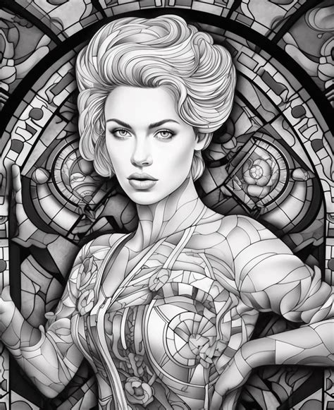 Grayscale Coloring, Adult Coloring Pages, Strong Women, Digital Drawing, Portraits, Fantasy ...