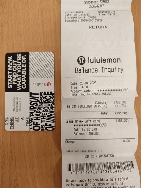 Lululemon Gift Card Voucher $158, Tickets & Vouchers, Store Credits on Carousell