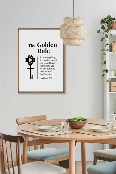 The Golden Rule, Bible Verse Wall Art, Matthew 7 12, Bible Quote Print ...