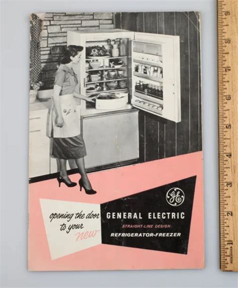 1950S GENERAL ELECTRIC Straight Line Design Refrigerator Advertising Booklet $9.99 - PicClick