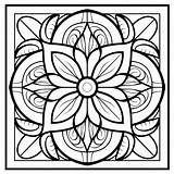 Premium Photo  Rectangle Mandala coloring Page This Self Contained sketch template