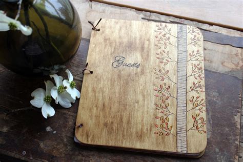 Wedding Guest Book Wedding Guestbook Rustic Guest Book