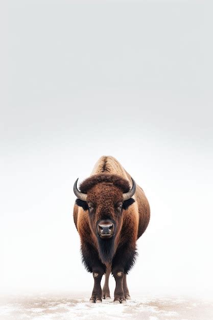 Premium AI Image | Minimalistic view of an American Bison in its habitat