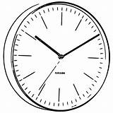 Karlsson Minimal Copper Clock White Free Printable 2 Cartoonized  sketch template
