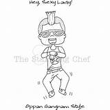 Gangnam Style Coloring Pages sketch template