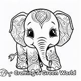 Tribal Design & Abstract Elephant Coloring Pages  Free Printable sketch template