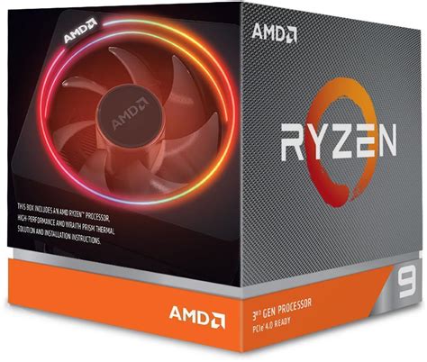 AMD Ryzen 9 3900X Twelve-Core Processor/CPU with Wraith Prism RGB LED ...