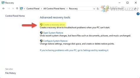 How to Create a Bootable USB Flash Recovery Drive in Windows 10 - WinBuzzer