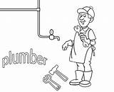 Plumber Coloring Page sketch template