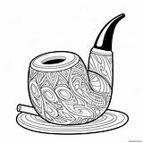 Smoking Pipe Coloring Page 39942 32073 sketch template