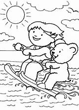 Water Skiing Coloring Pages  Best For Kids sketch template