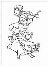 Clash Clans Kleurplaat Coc Mewarnai Arqueira Barbarian Arquero  sketch template
