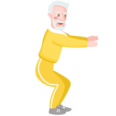 Grandfather wearing sport wear work out. Old man, grandparent doing ...