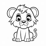 Cute Coloring Pages Of Baby Lions sketch template
