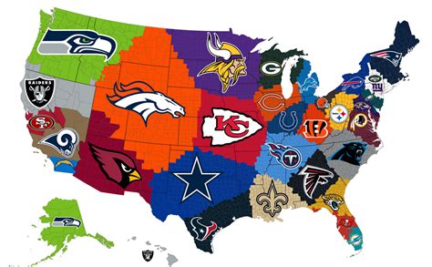 Nfl Team Map Of The United States | Map Of the United States