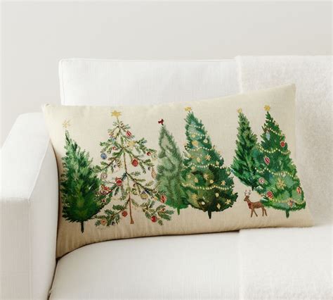 Christmas in the Country Lumbar Pillow Cover | Pottery Barn