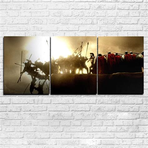 3 Piece 300 Spartan Painting Modular Movie Abstract Poster Wall Art ...