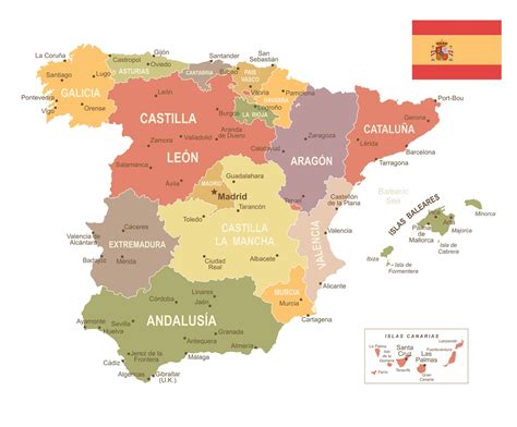 Spain Political Map | ePhotoPix