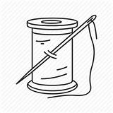 Needle And Thread Spool Drawing Sketch Coloring Page sketch template