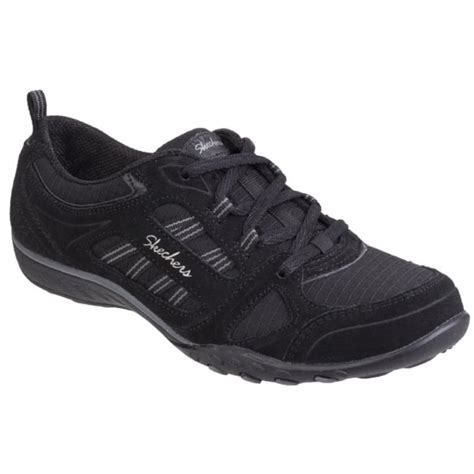 Skechers Active Breathe Easy - Good Luck Black Lace-Up Trainers SK22544 | Official Stockist ...