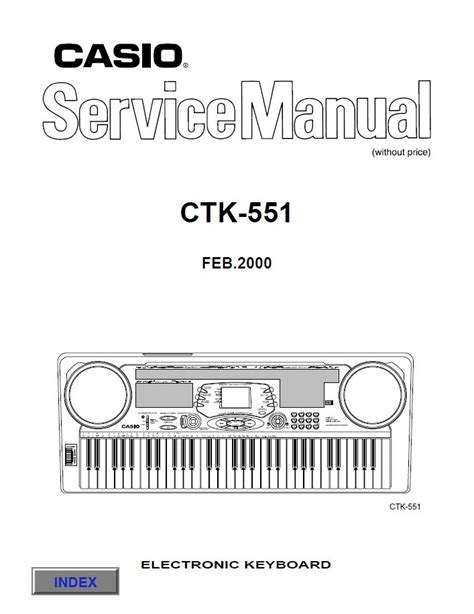 Casio CTK-551 Electronic Keyboard Service Manual PDF (SBTCS2593)