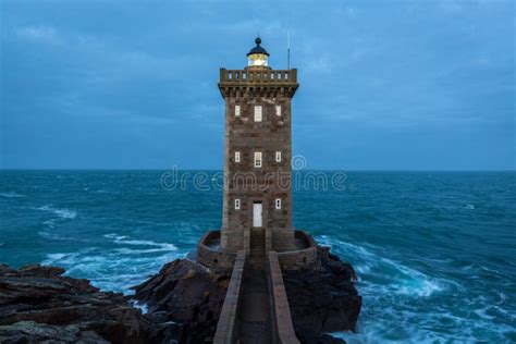 Kermorvan Lighthouse, Le Conquet, Bretagne, France Stock Photo - Image ...