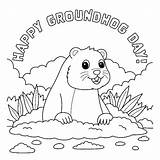 Happy Groundhog Day For Kids coloring Page  Download Print Or Color sketch template