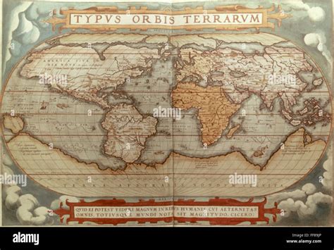 WORLD MAP, 1570. /nBy Abraham Ortelius Stock Photo - Alamy