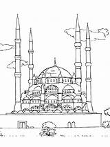Mosque coloring pages sketch template