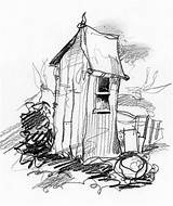 Outhouse Drawing At GetDrawings  Free Download sketch template