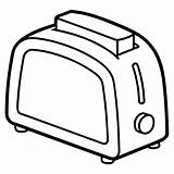 Toaster With toast Vector Illustration Isolated Black And White  sketch template