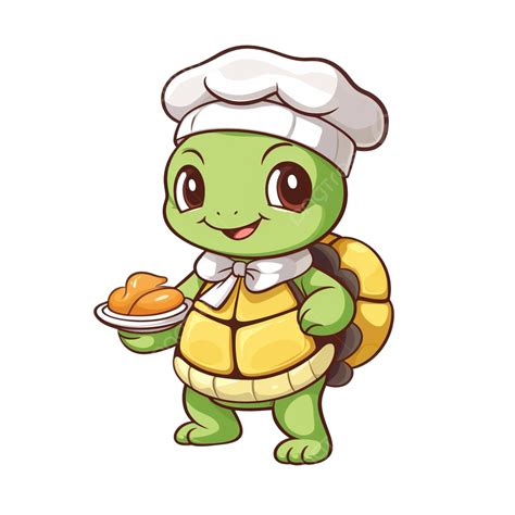 Turtle Chef Cartoon Doodle Kawaii Anime Coloring Page Cute Illustration ...