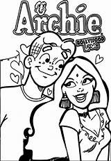 Archie Bollywood Love Coloring Page  Wecoloringpagecom sketch template