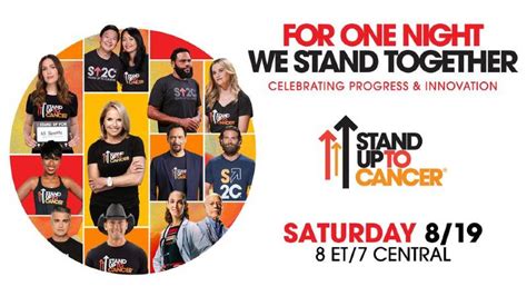 Stand Up to Cancer Fundraising Special Returns Saturday, August 19, 2023 on ABC, ESPN News, and ...