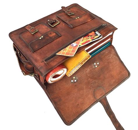 Traditional Leather Satchel - Messenger Bag - Book Bag – School Bag – Work Bag - Bags