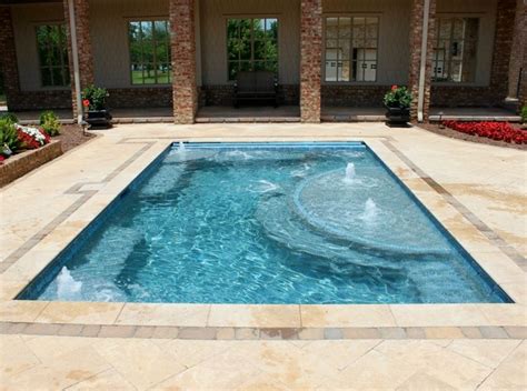 Gunite Spa with Bubblers, Jets, & Tanning Ledge | Water features ...