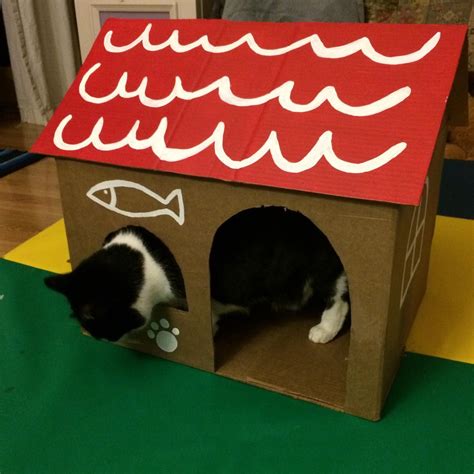 downrighthorizontal: “she’s still getting used to her neko atsume inspired cardboard house, but ...