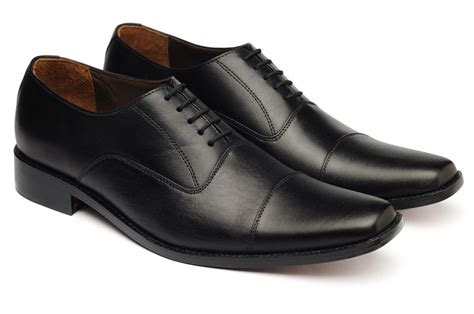 HANDMADE MEN BLACK OXFORD SHOES, MENS BLACK DRESS SHOES, MEN REAL ...