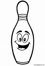 Coloring Bowling Pins Pages Kids Printable Colouring Coloriage Sheets  sketch template