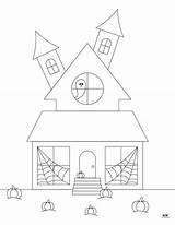 Haunted House Coloring Pages  25 FREE Printabulls sketch template