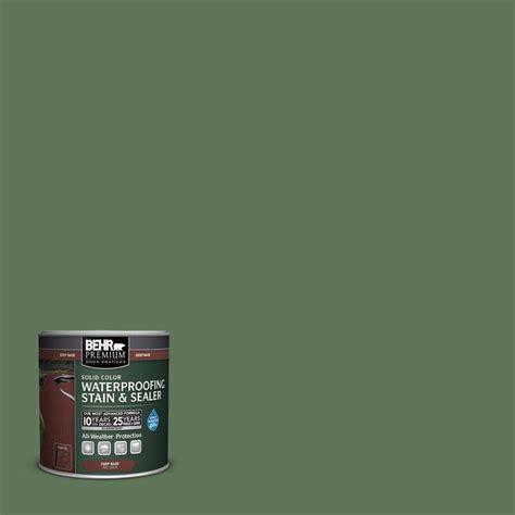 BEHR Premium 8 oz. #SC126 Woodland Green Solid Color Waterproofing ...