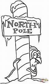 North Pole Coloring Page sketch template