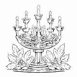 Download Hanukkah Candelabra Drawing Coloring pages Online  Creative sketch template