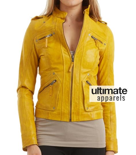 Buy Megan Fox Teenage Mutant Ninja Turtles Yellow Leather Jacket
