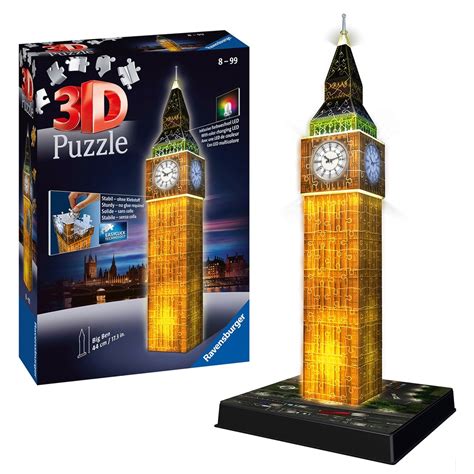 Ravensburger 3D Puzzle Night Edition: Big Ben bei Nacht, 216 Teile ...