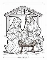 Nativity Coloring Pages  World Of Printables sketch template