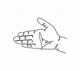 Hand Palm Drawing sketch template